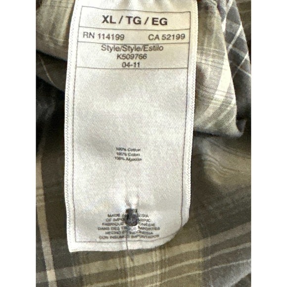 Quiksilver Shirt Mens XL Extra Large Button Plaid‎ Aloha Camp Western - Picture 12 of 14